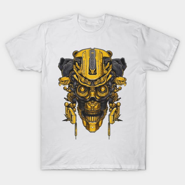 GOLD ETHEREAL SKULL V3 T-Shirt by Vector Volt